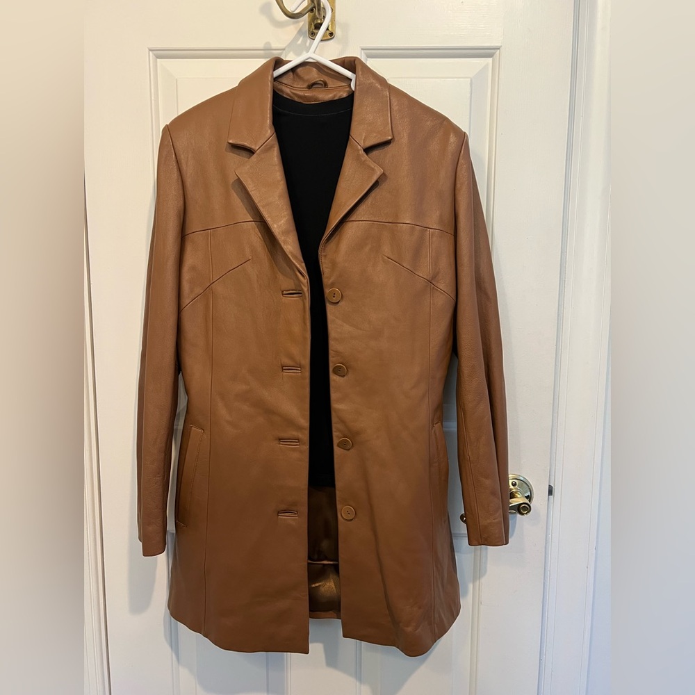 Wilson’s Leather Blazer Style Trench Coat